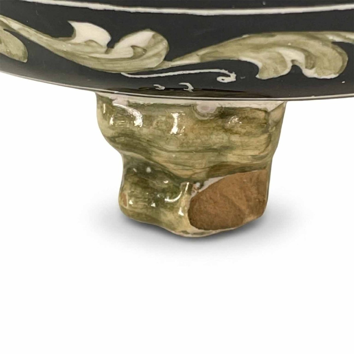 Centre de table en céramique décorée, Molaroni Pesaro, première moitié du 20ème-photo-2
