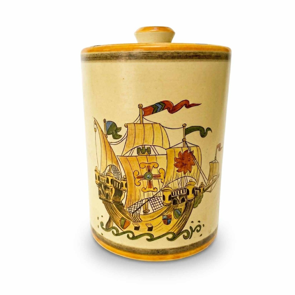 Pot Lenci avec galion, vers 1940