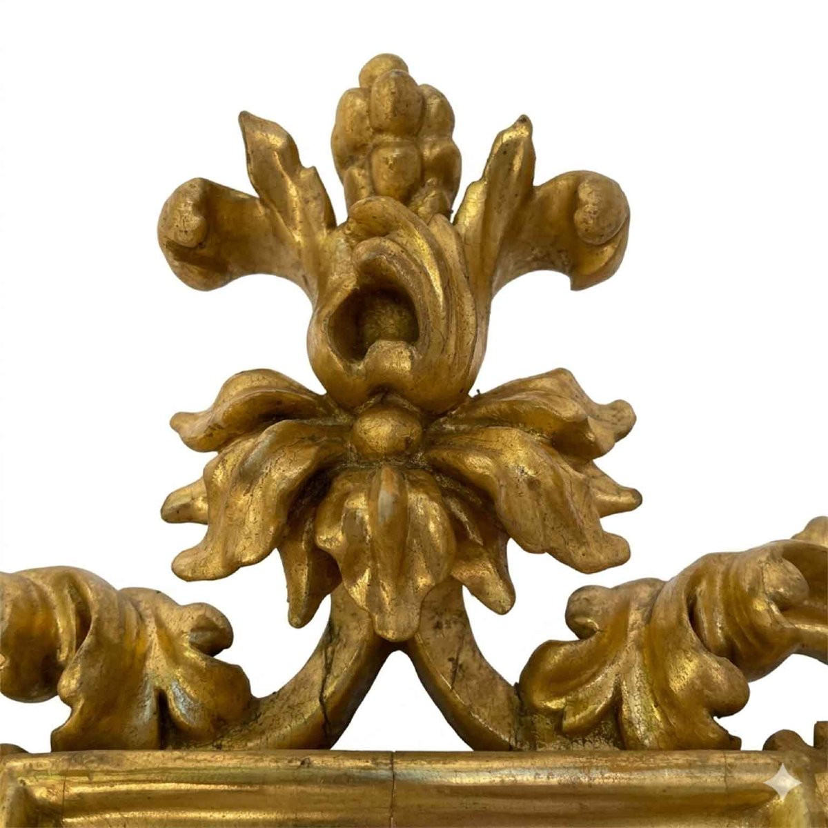 Pair Of Antique Carved And Gilded Picture Frames From Central Italy-photo-2
