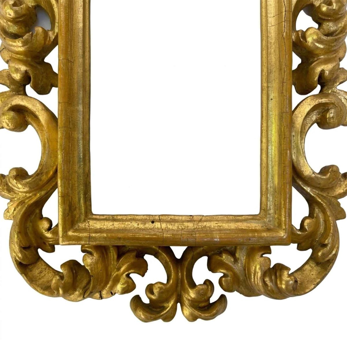 Pair Of Antique Carved And Gilded Picture Frames From Central Italy-photo-3