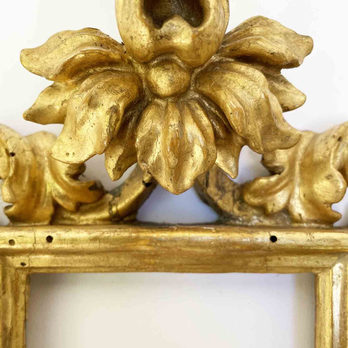 Pair Of Antique Carved And Gilded Picture Frames From Central Italy-photo-4