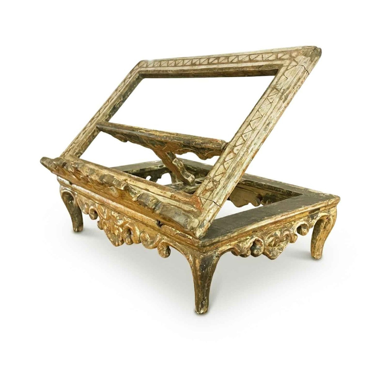 18th-century Venetian Rococo Carved Gilt Wood Table-top Lectern-photo-4
