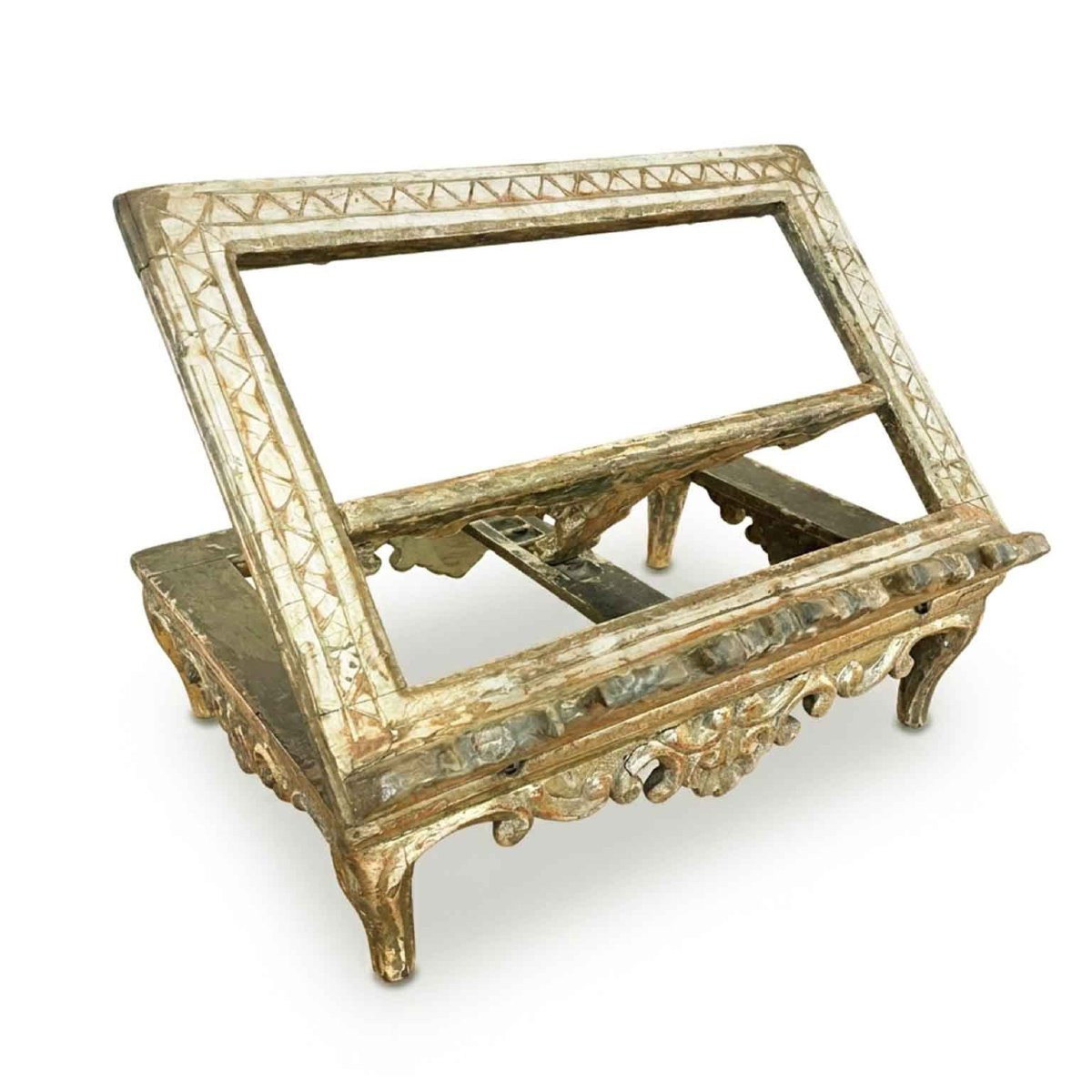 18th-century Venetian Rococo Carved Gilt Wood Table-top Lectern-photo-5