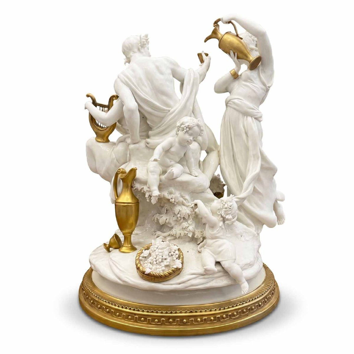Giuseppe Cappé, *triumph Of Bacchus*, White And Gold Porcelain, 1962-photo-3