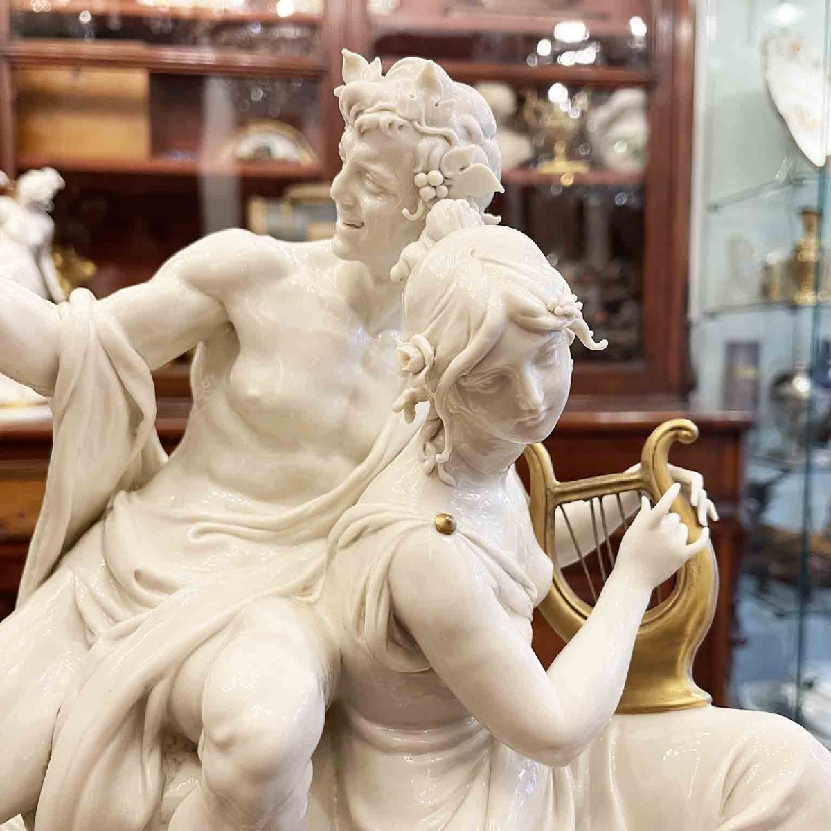 Giuseppe Cappé, *triumph Of Bacchus*, White And Gold Porcelain, 1962-photo-2