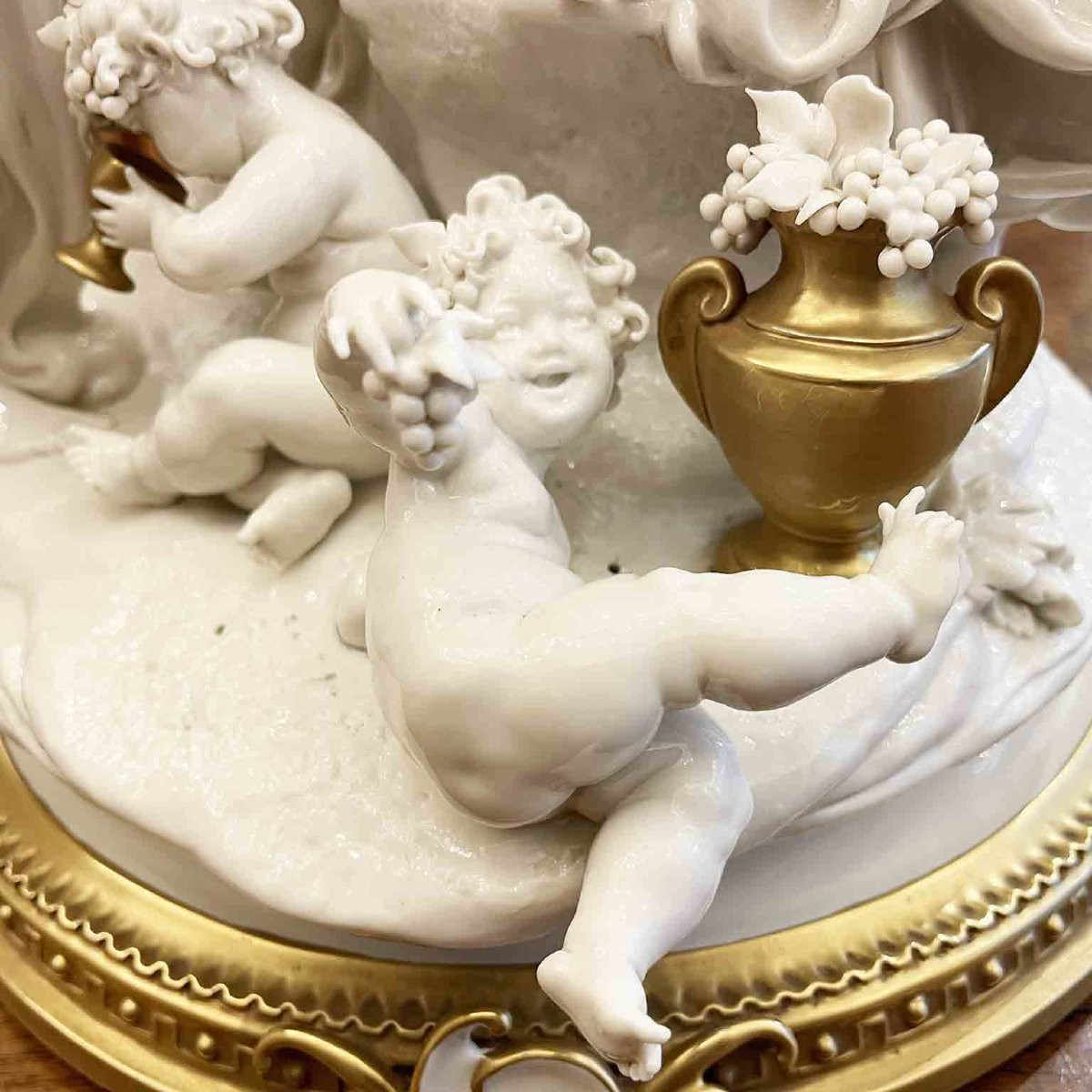 Giuseppe Cappé, *triumph Of Bacchus*, White And Gold Porcelain, 1962-photo-3