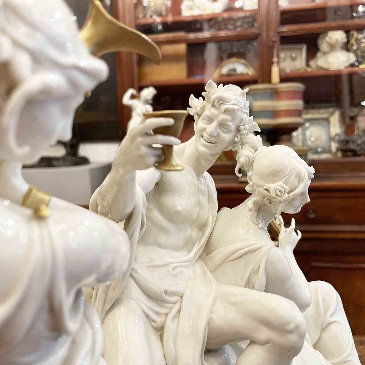 Giuseppe Cappé, *triumph Of Bacchus*, White And Gold Porcelain, 1962-photo-4