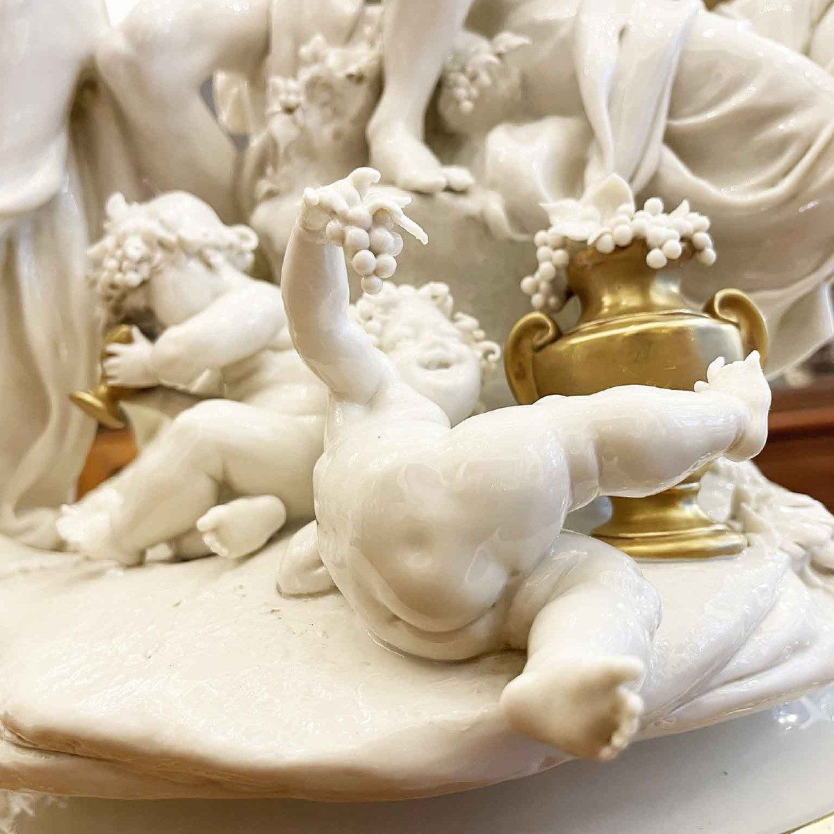 Giuseppe Cappé, *triumph Of Bacchus*, White And Gold Porcelain, 1962-photo-7