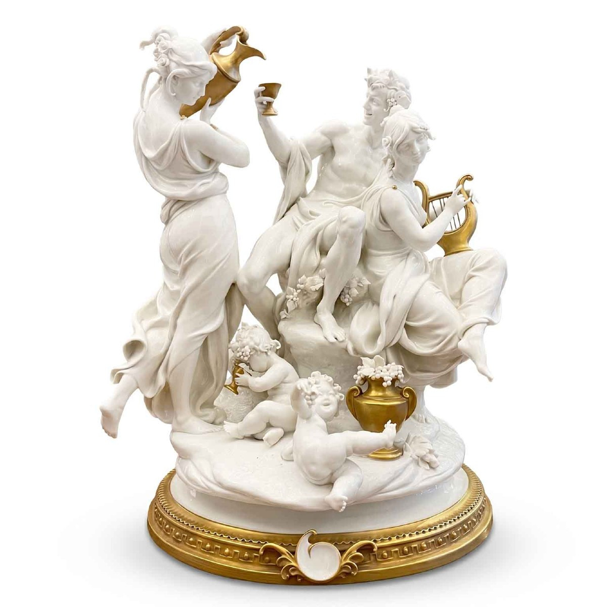 Giuseppe Cappé, *triumph Of Bacchus*, White And Gold Porcelain, 1962