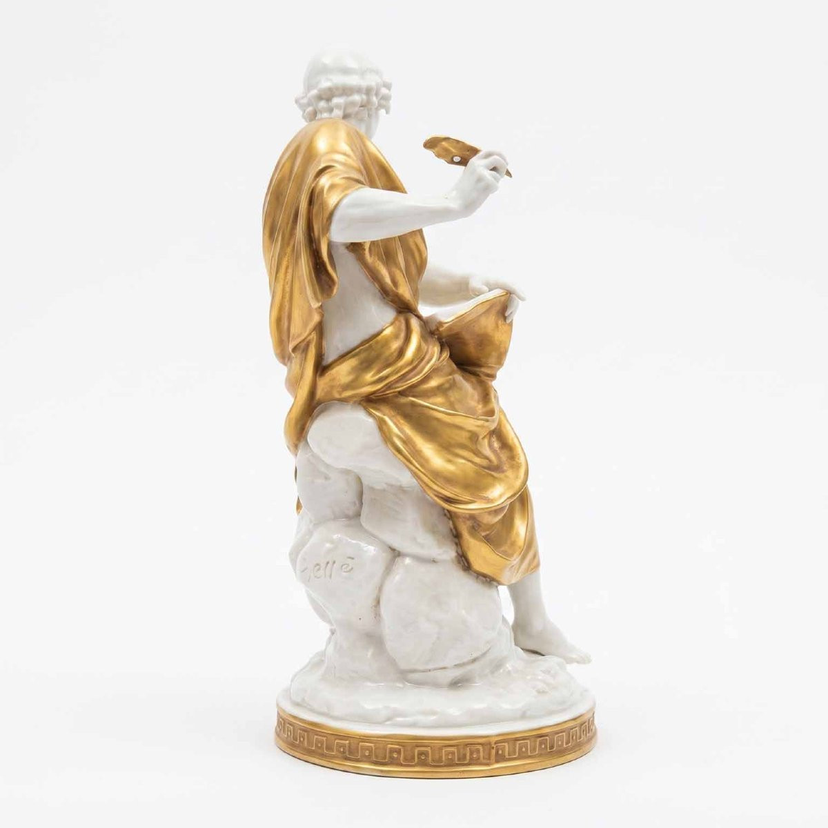 Cappé Giuseppe Music And Poetry White And Gold Porcelain, Circa 1960-photo-2