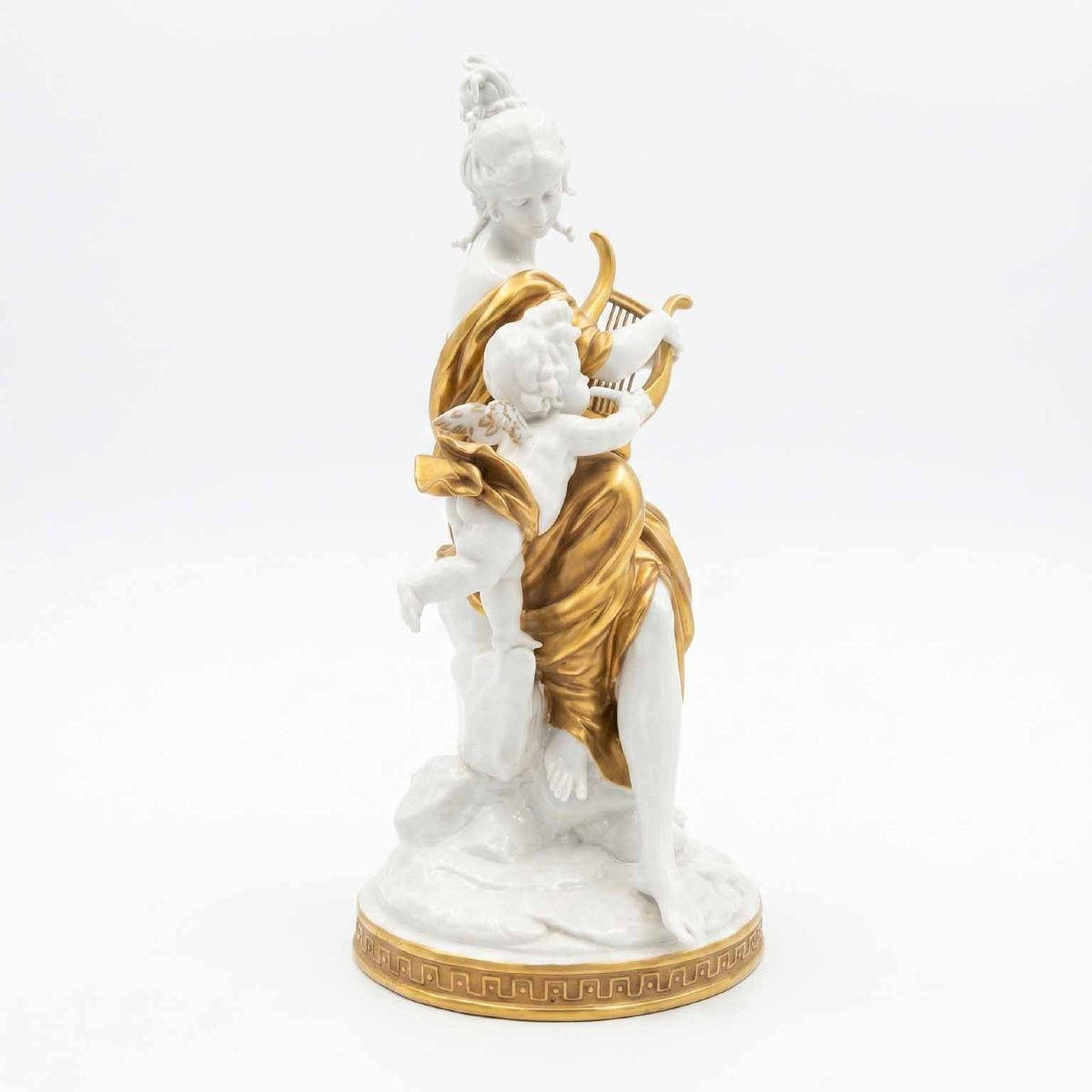 Cappé Giuseppe Music And Poetry White And Gold Porcelain, Circa 1960-photo-4