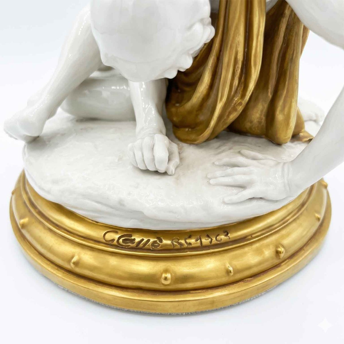 Giuseppe Cappé’s “rape Of Proserpina” In White Porcelain, 1963-photo-3