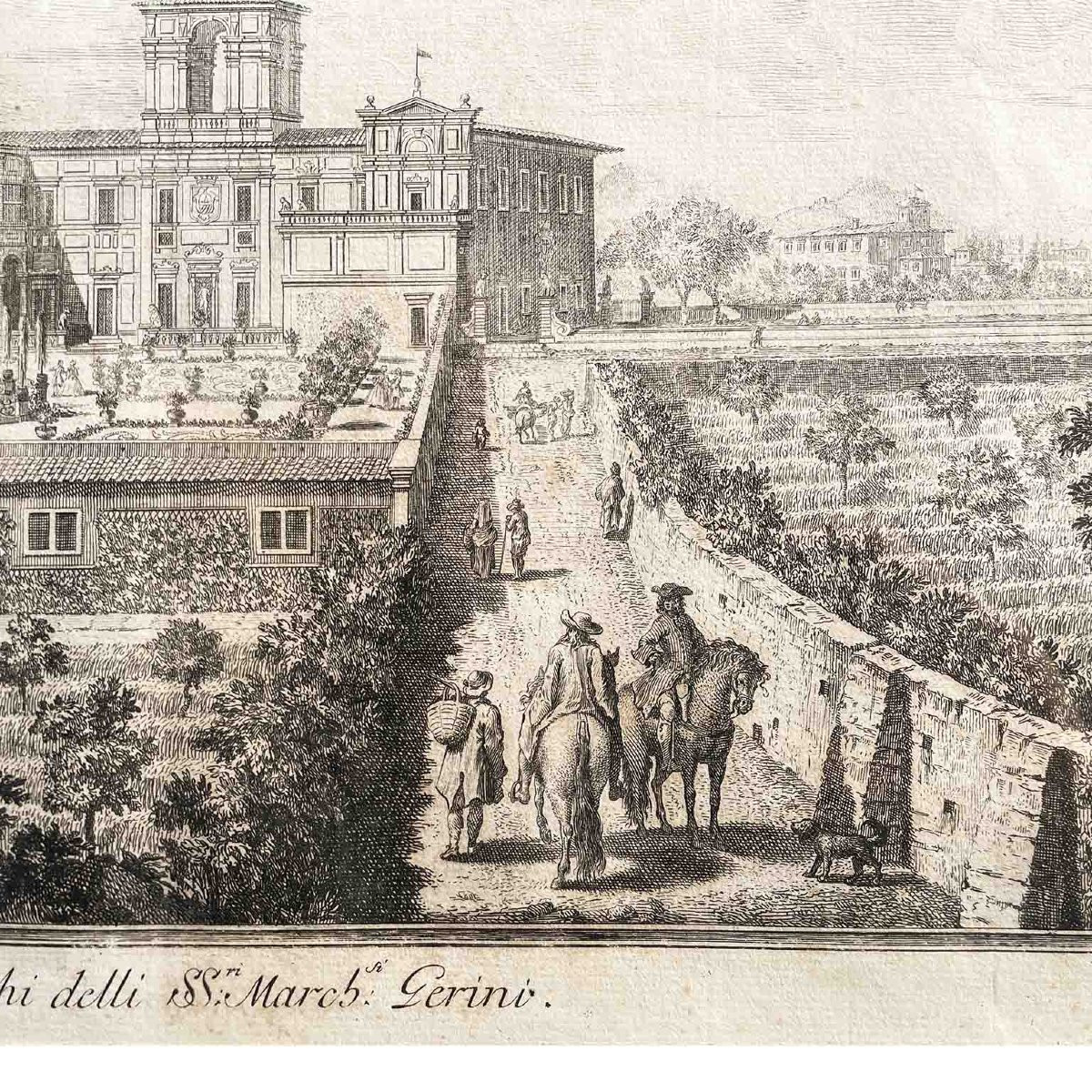 Villa de Montughi, propriété des marquis Gerini, gravée par Pietro Monaco, 1744-photo-4