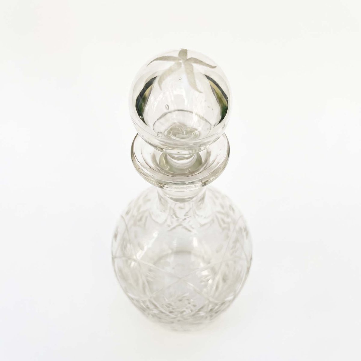 Coffret à liqueurs français datant d'environ 1860, avec bouteilles et verres taillés-photo-5