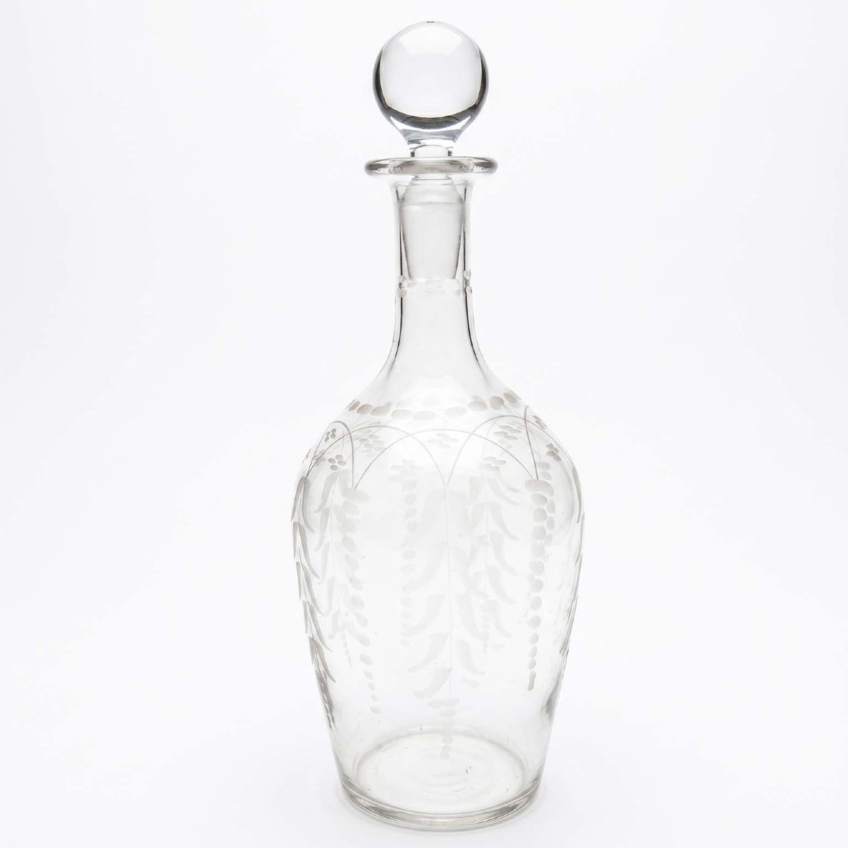 Coffret à liqueurs français datant d'environ 1860, avec bouteilles et verres taillés-photo-7