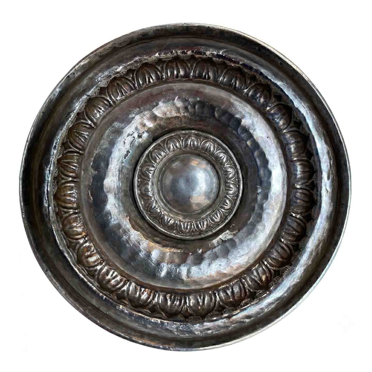 Vase en argent ancien de Brescia, en relief, datant de la première moitié du XIXe siècle-photo-3