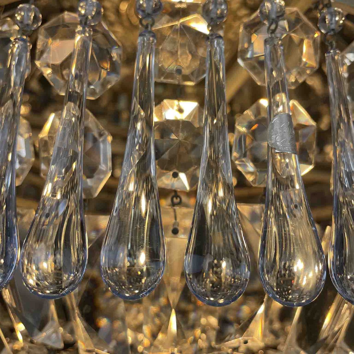 Ceiling Light With Blue And Clear Crystals-photo-6