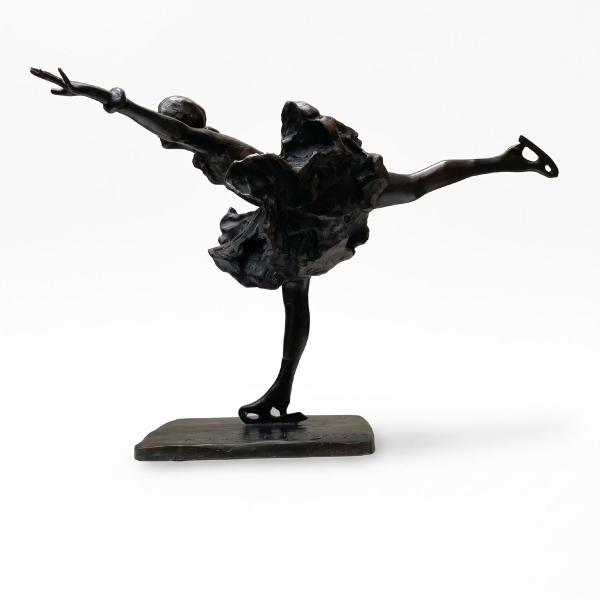 Paolo Troubetzkoy, 1935, « La patineuse » en bronze-photo-3