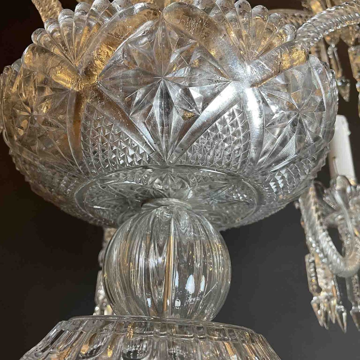 Bohemian Twelve-light Crystal Chandelier 19th Century-photo-2