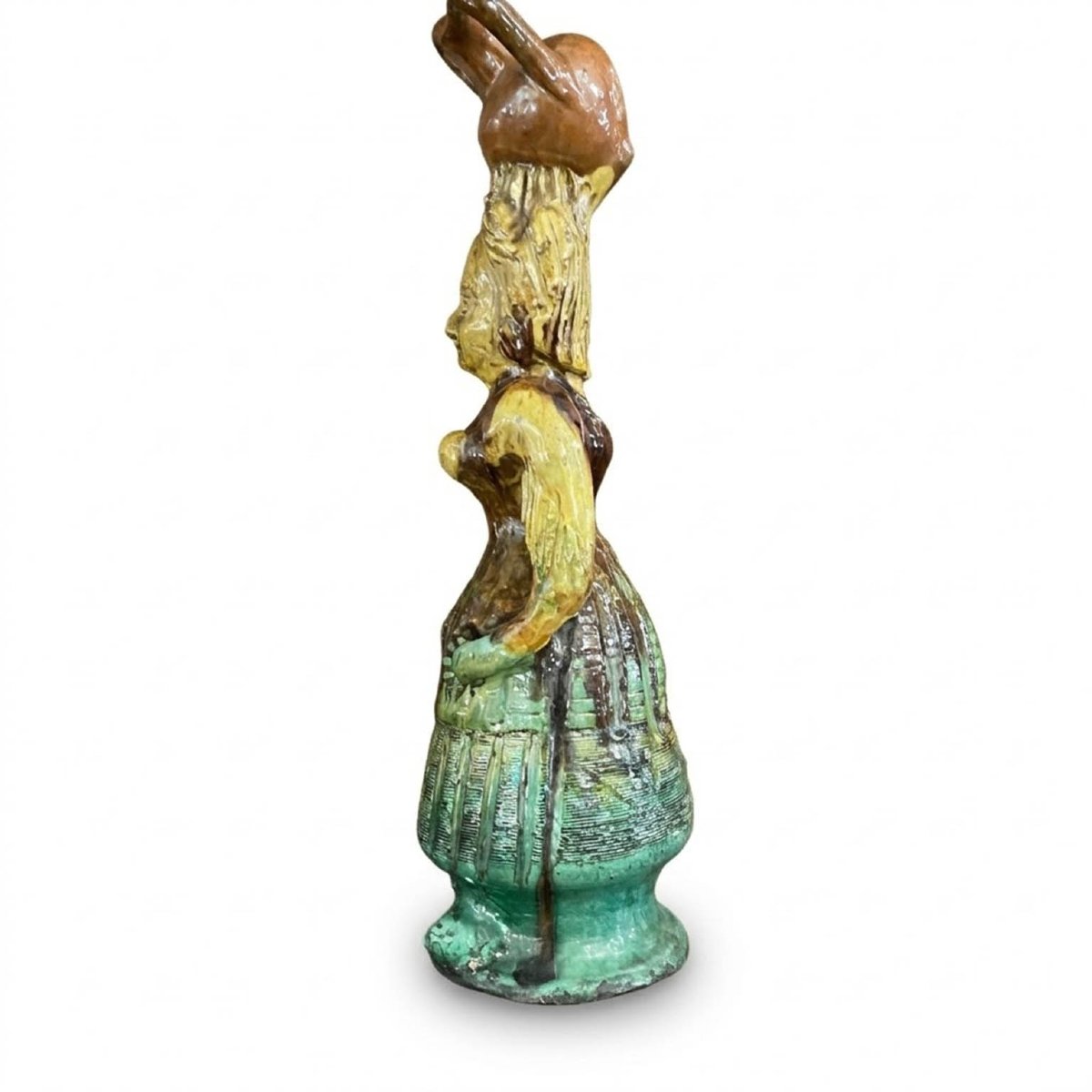 Trois cruches anthropomorphes babbaluti, en terre cuite de Seminara, 1800-photo-3