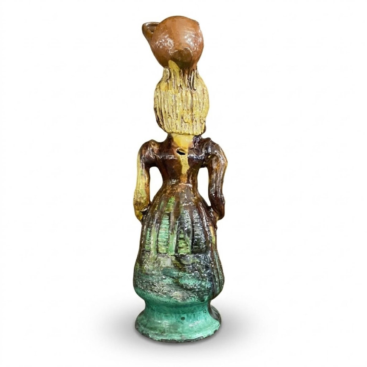 Trois cruches anthropomorphes babbaluti, en terre cuite de Seminara, 1800-photo-4