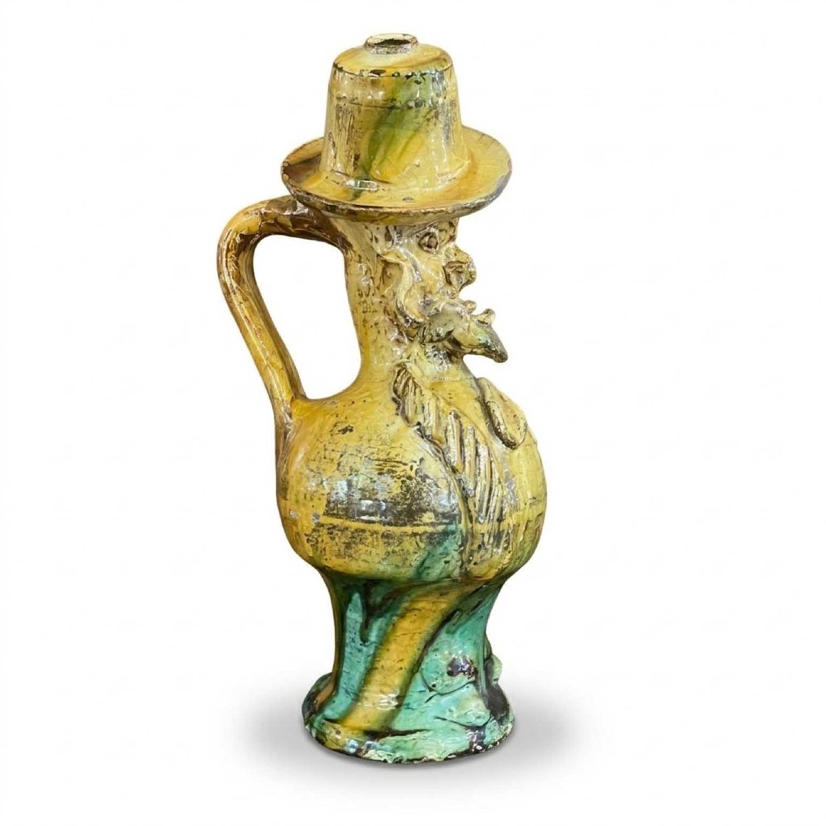 Trois cruches anthropomorphes babbaluti, en terre cuite de Seminara, 1800-photo-4