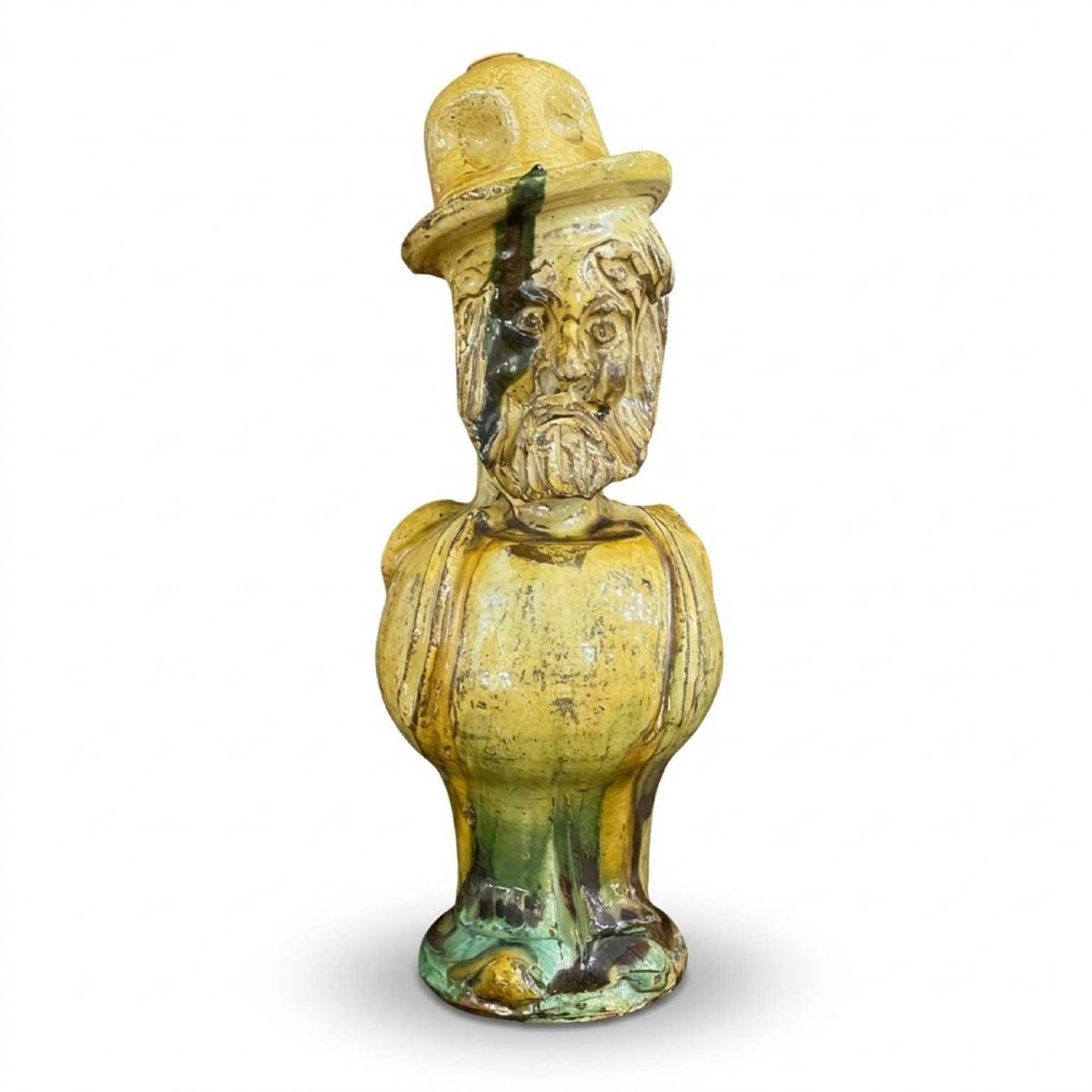 Trois cruches anthropomorphes babbaluti, en terre cuite de Seminara, 1800-photo-7