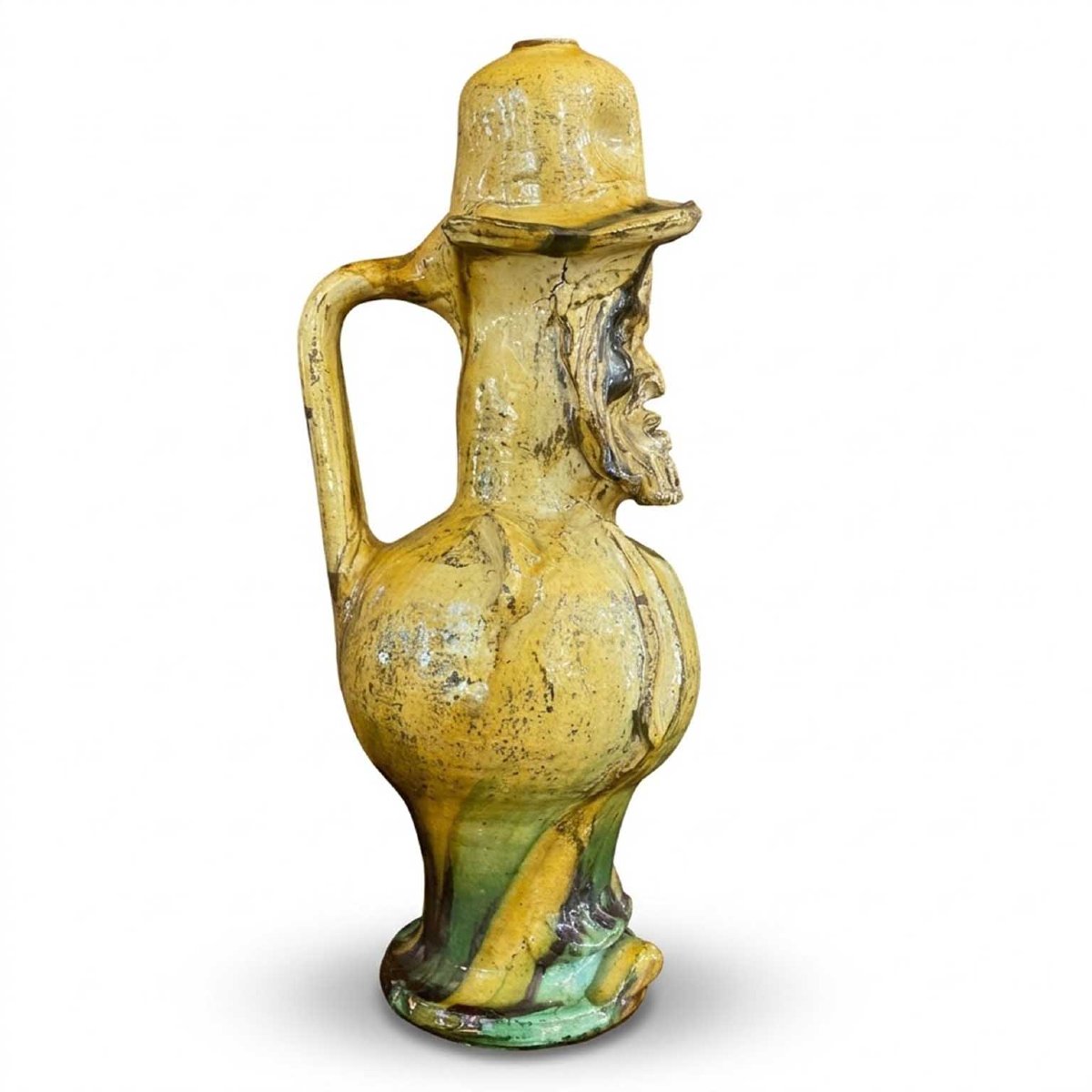 Trois cruches anthropomorphes babbaluti, en terre cuite de Seminara, 1800-photo-8