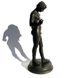 Sculpture En Bronze De Narcisse Début 20ème