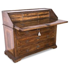 8th Century Italian Walnut Bureau With Flap