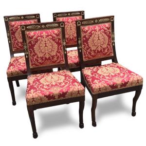 20th Century Mahogany Empire Style Chairs