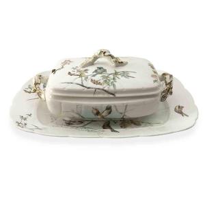 Large Soup Tureen With Tray From The Mid 1900s