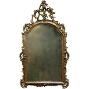 Gilded Italian Mirror 1800 Carved Wood