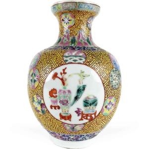 Vase En Porcelaine Chinoise 19ème