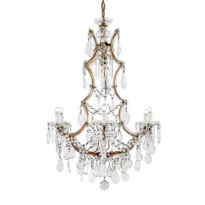 Lustre En Cristal Marie Therèse  Restauré Moitié 20ème