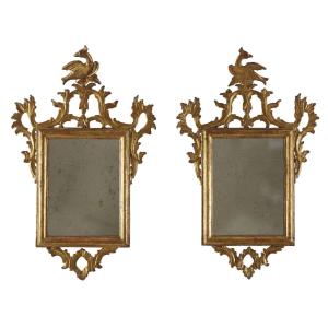 Pair Of Italian Carved Gilded Mirrors 1800