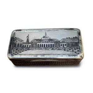 Tabatière en argent niellé, Moscou 1873