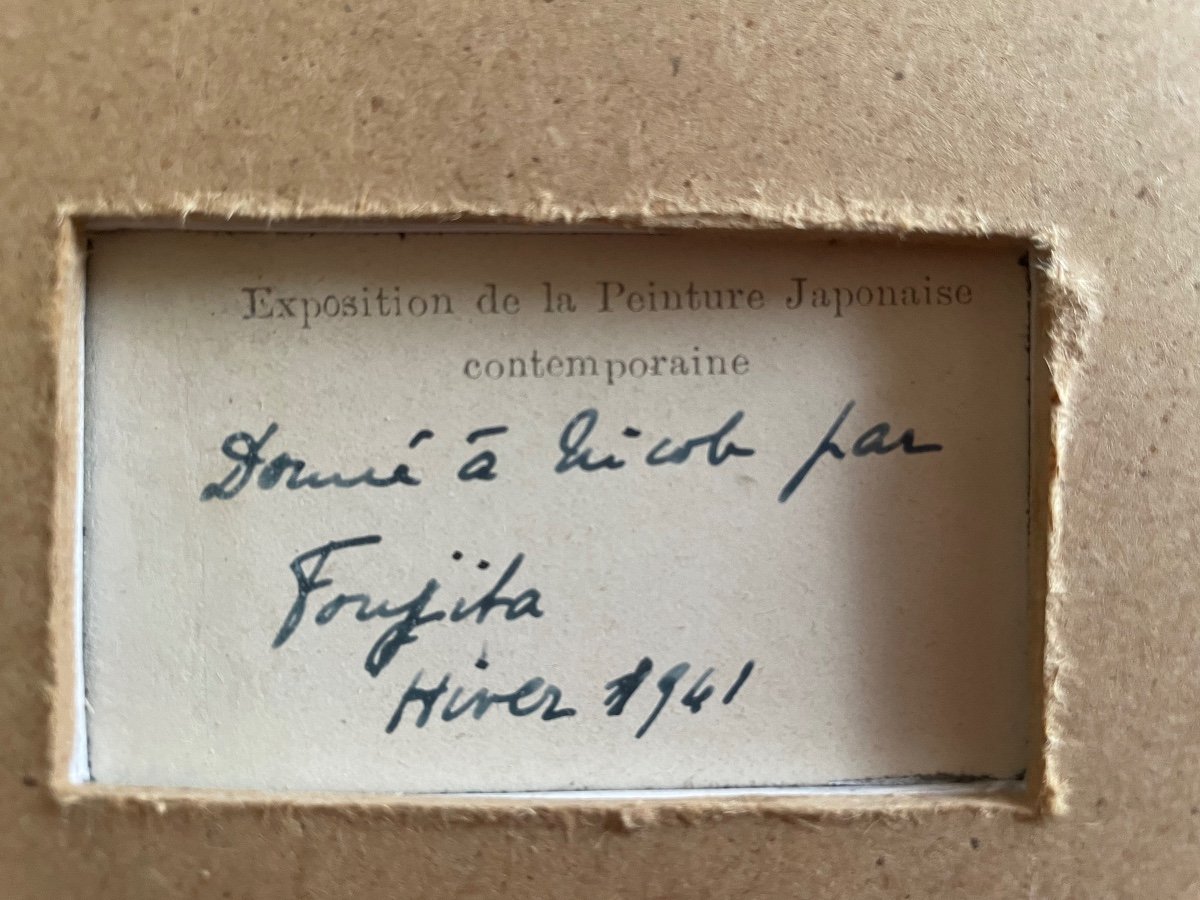 Petit Chat Sur Carte Postale Par Foujita-photo-2