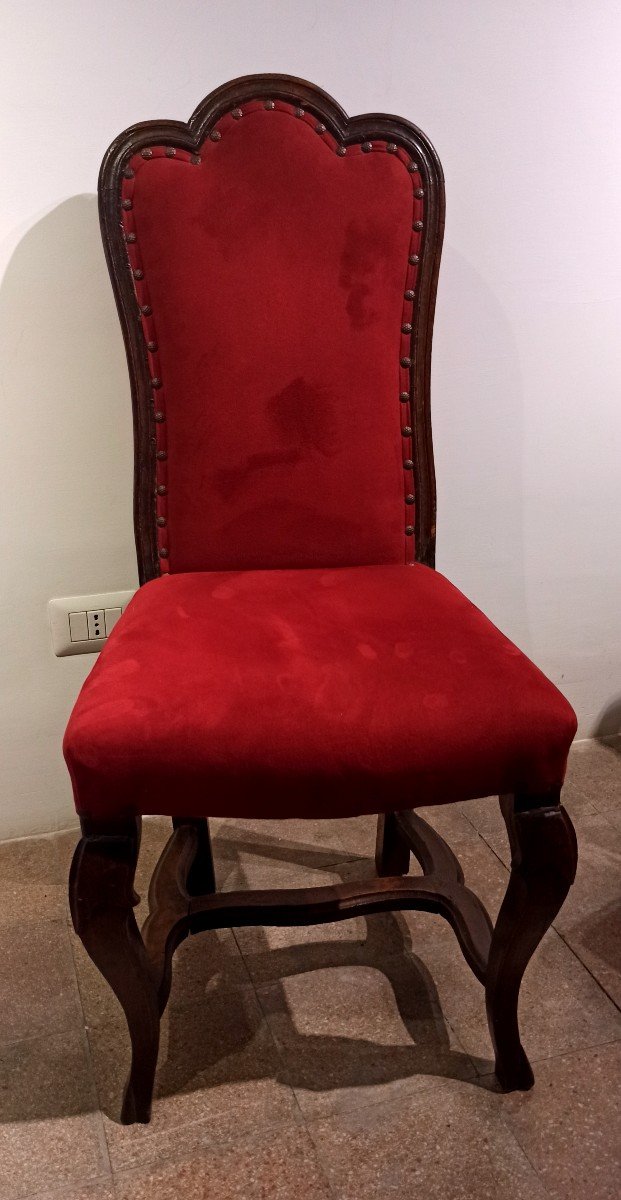 4 Louis XIV Chairs In Walnut-photo-3