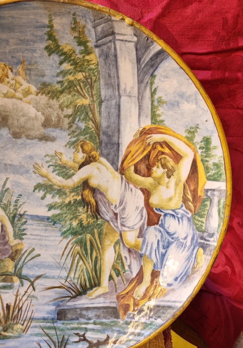 Italian Neoclassical Plate "venus And The Handmaids"-photo-2