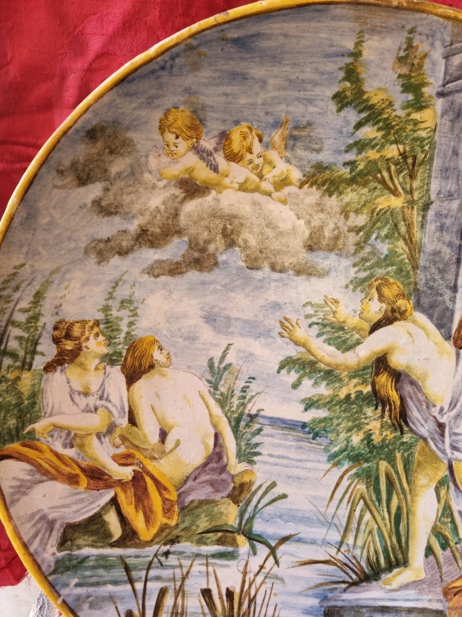 Italian Neoclassical Plate "venus And The Handmaids"-photo-4