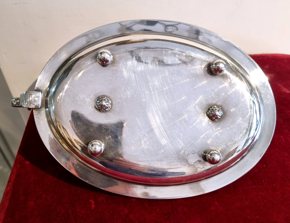Bougeoir En Argent Avec Porte-allumettes-photo-4