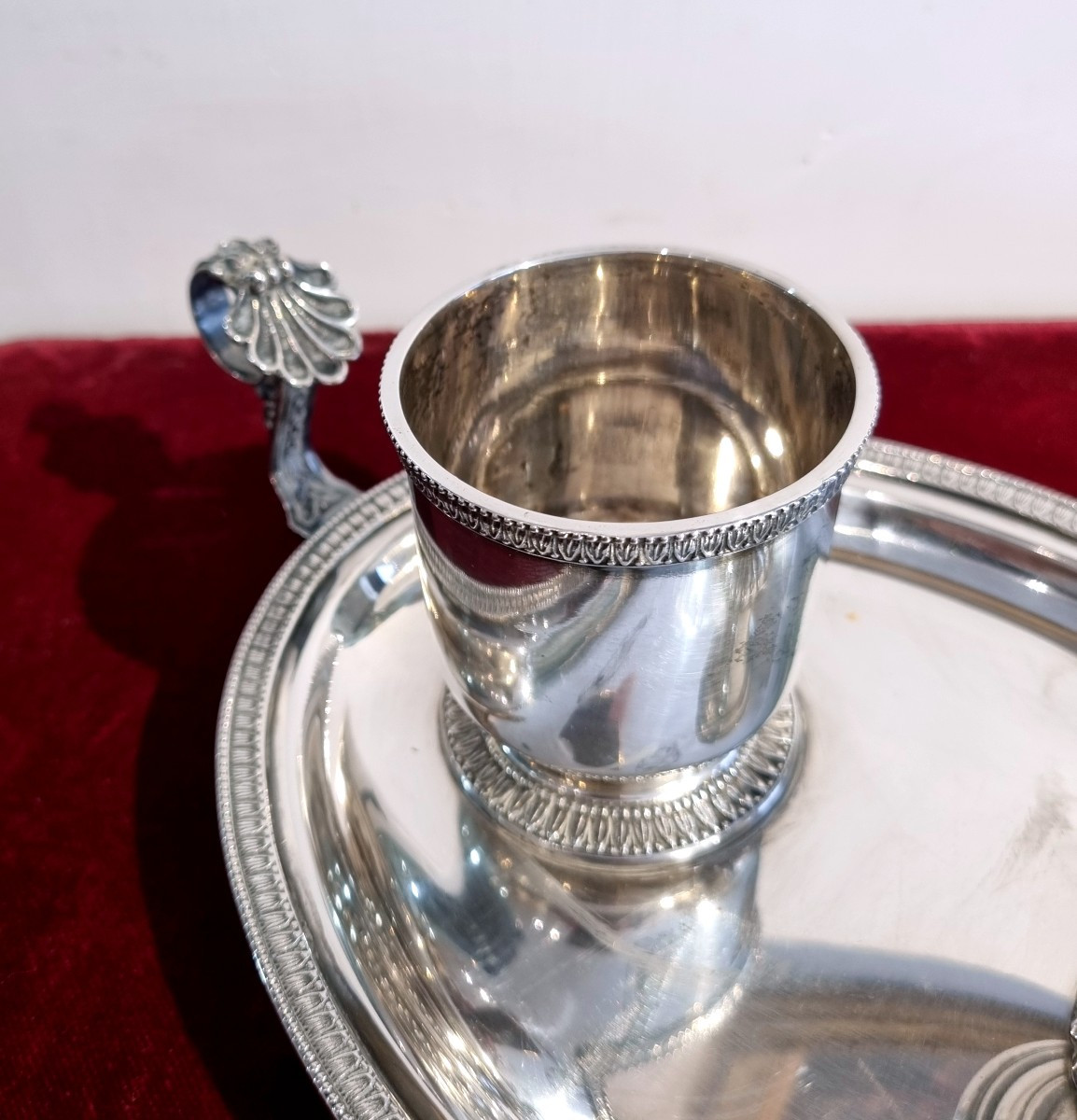 Bougeoir En Argent Avec Porte-allumettes-photo-5