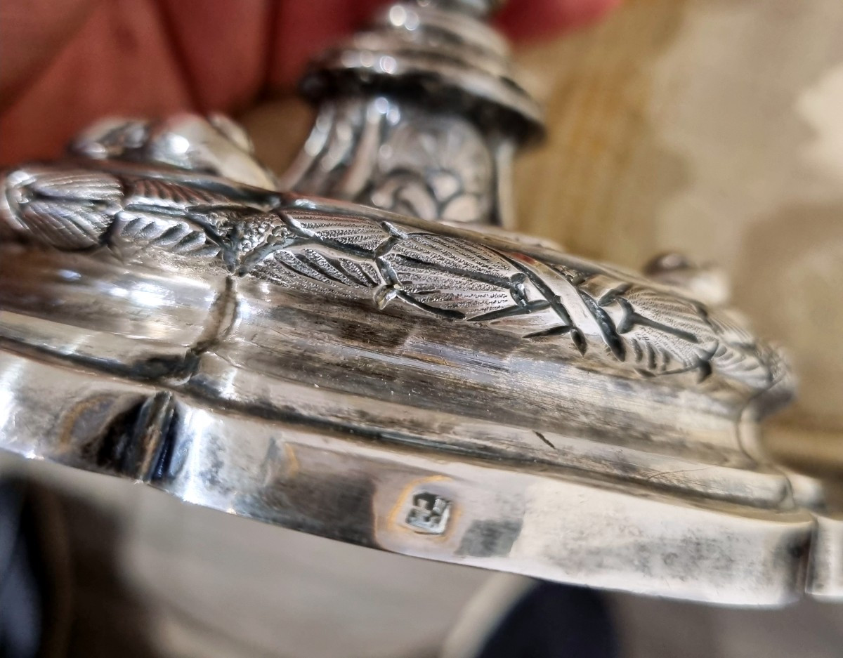 Neapolitan Eucharistic Chalice In Silver-photo-6
