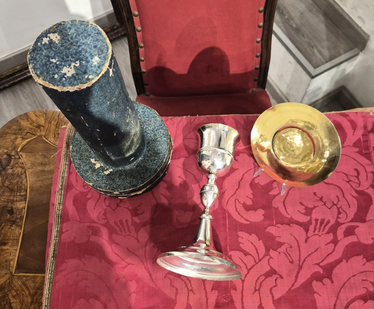 Calice eucharistique en argent, Rome, XVIIe siècle-photo-3