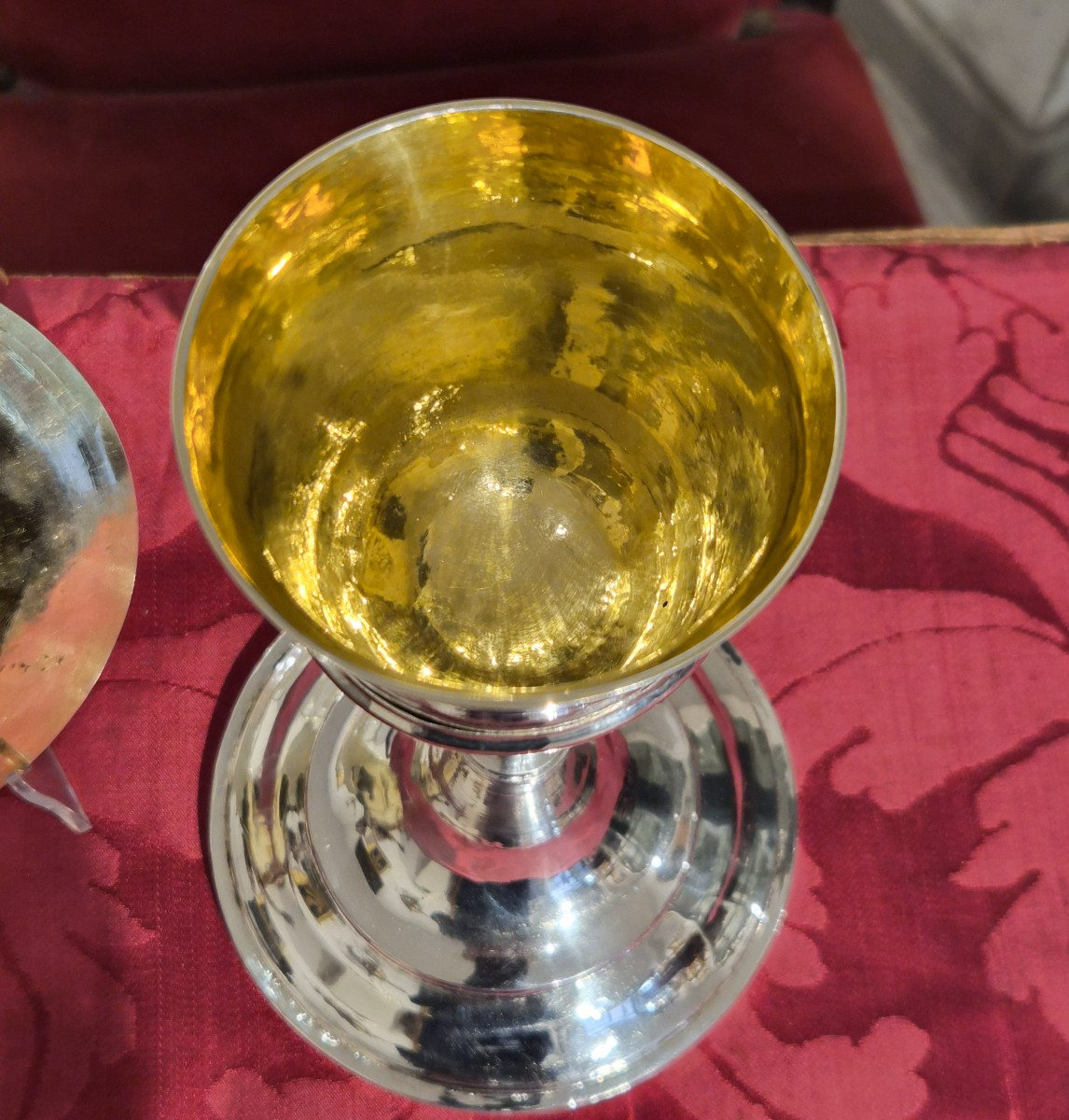 Calice eucharistique en argent, Rome, XVIIe siècle-photo-2