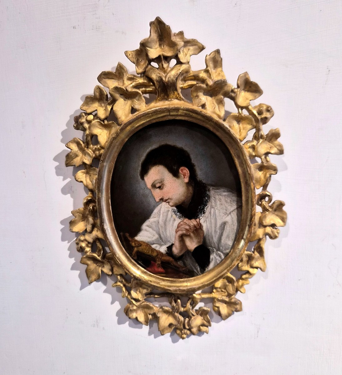 Saint Aloysius Gonzaga, Oil Painting On Copper