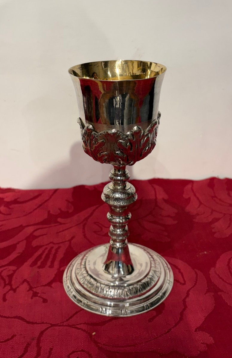Calice eucharistique en argent, Rome, seconde moitié du XVIIIe siècle.-photo-1