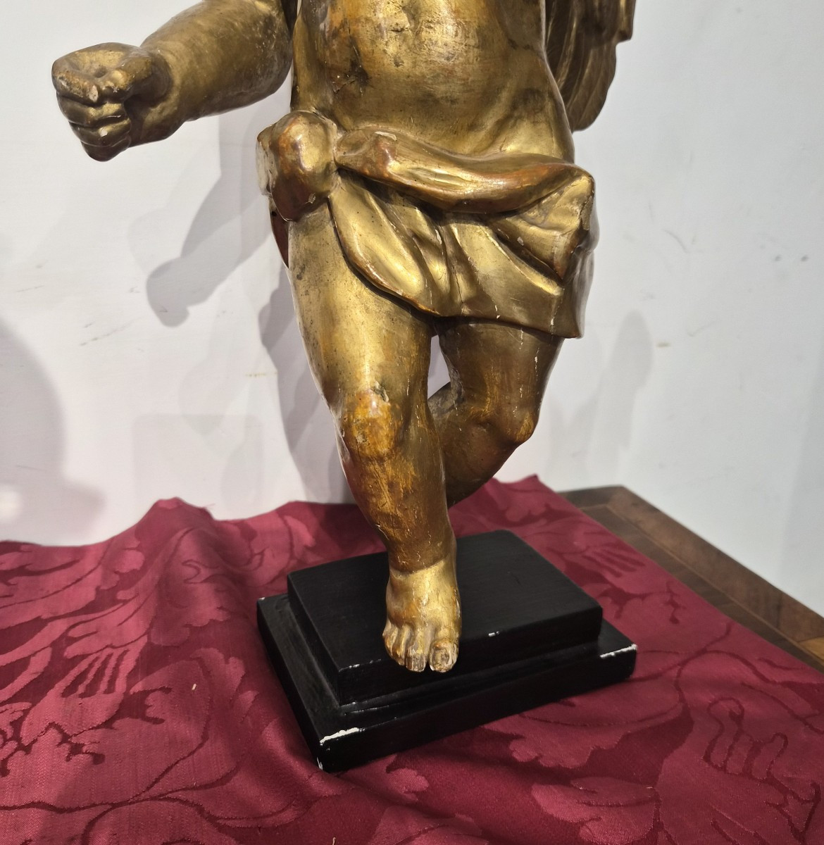 Chérubin baroque en bois doré-photo-2