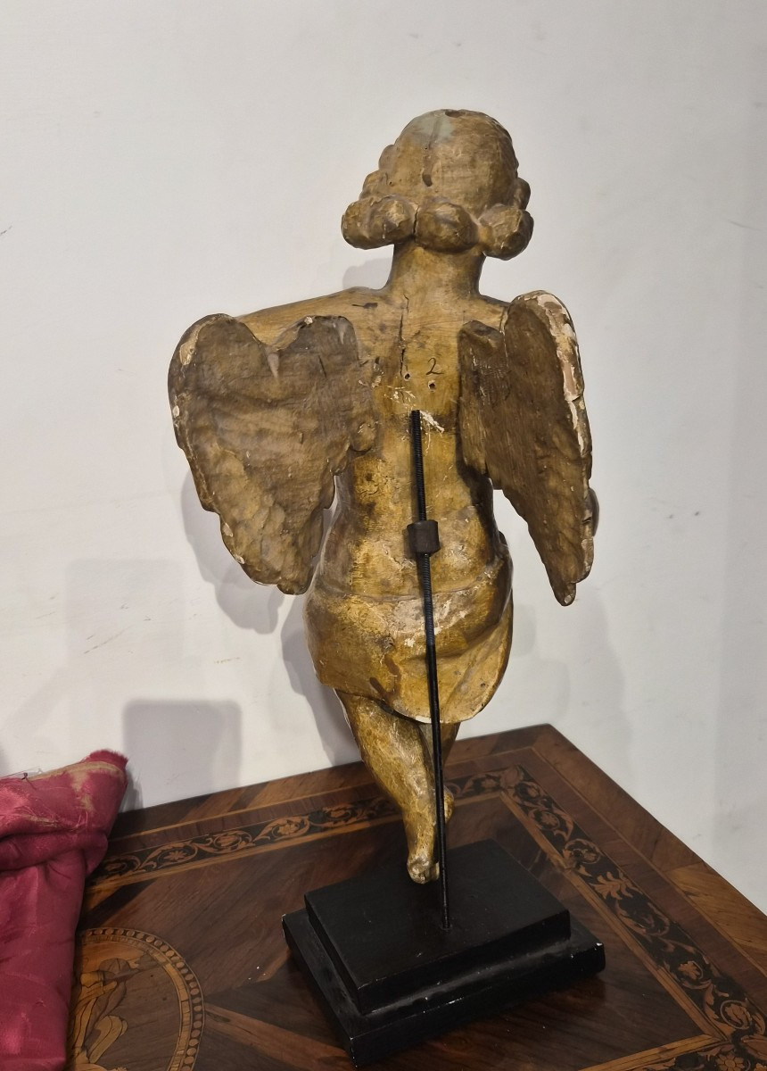 Chérubin baroque en bois doré-photo-2